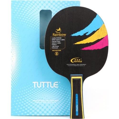 TUTTLE Rainbow 7ply Carbon Fiber Table Tennis paddle/ Table Tennis Blade / Pingpong blade Free Shipping
