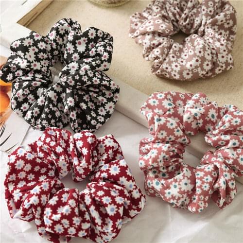 2019 Womens Elasticity Scrunchie Girl Ponytail Holder Hairband Hair Rope Tie Floral Ring girls hair accessories scrunchie
