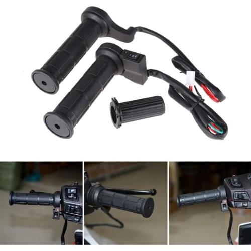 Motorcycle Handlebars 22mm Electric Hand Heated Molded Grips ATV Warmers Motorbike Heating Handle Motorbike Grips Handlebar Set