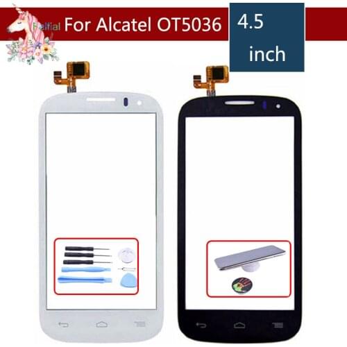 For Alcatel One Touch POP C5 5036 OT 5036 5036D 5037E OT5036 Touch Screen Digitizer Sensor Outer Glass Lens Panel Replacement