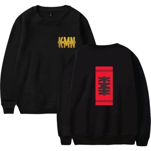 KMN Gang Print Loose Tops Sweater Series Women/Men Clothe Turtlenecks Sweet Style Round collar fleece Streetwear Style