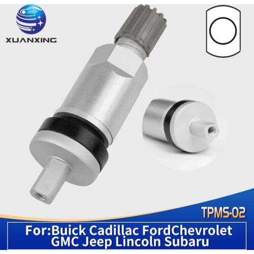 TPMS-02 Tire Valves For Buick Cadillac Chevrolet Raptor Mondeo GMC Volvo Aluminum alloy Car Valve Stem Tire Sensor Kit Valves