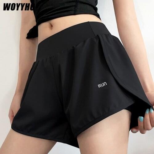 WOYYHO Women Running Shorts,Multifunctional Outdoor Sports Gym Fitness Shorts Sportswear,Elastic Waist Pocket Tight Yoga Shorts