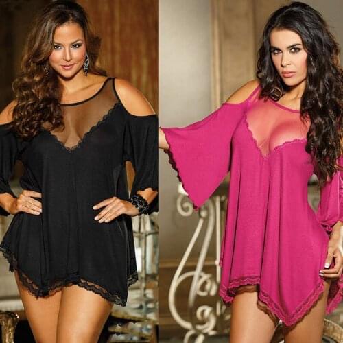 Kakaforsa Women Sexy Fashion befree Underwear Plus Size Lingerie Hot Erotic Long Lingerie Gowns Hollow Out Sleepwear Apparel