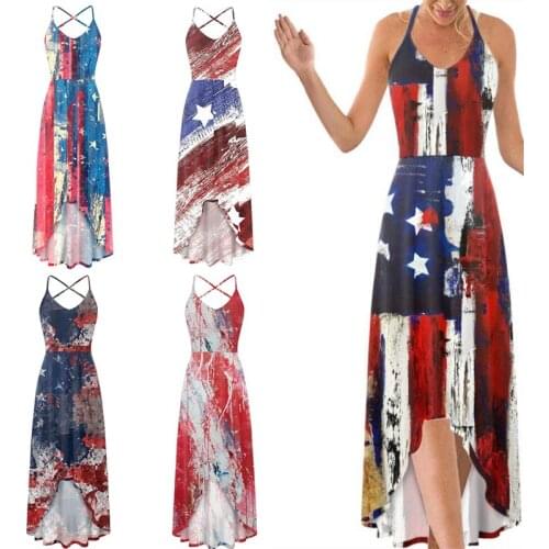 Bohemian Style Dress Women Asymmetrical Personality Print Halter Belt Sleeveless Nightclub Party Cocktail Dresses