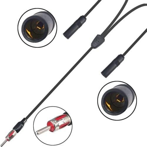 10 Pieces SKAA-26 1 Male to 2 Female Auto Antenna Adaptor Cable Aerial Car Stereo Radio Splitter Y Shape MA598