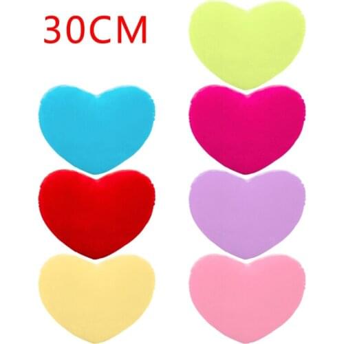 30cm Heart Shape Decorative Throw Pillow PP Cotton Soft Creative Doll Lover Gift