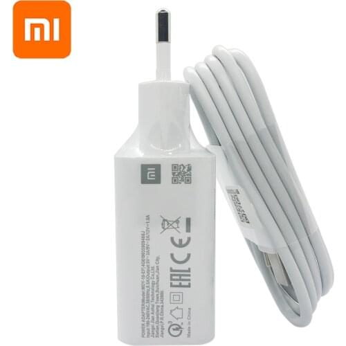 XIAOMI MI 9 9SE Power Adapter MDY-10-EF QC3.0 Fast USB Wall Charger 80cm Micro Usb and 100cm Type C Cable Quick Charge Original