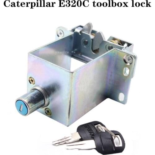 Caterpillar excavator accessories are suitable for the new high quality E320C toolbox lock with key Made in China