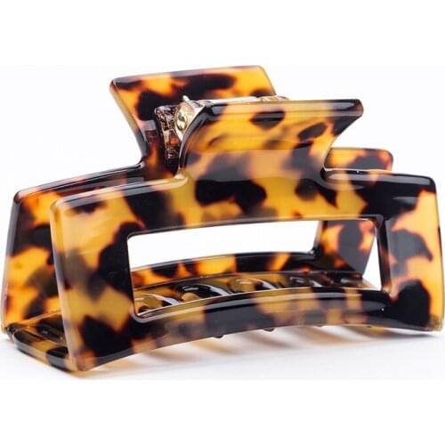 Fancyin 8.5cm Long Leapord Large Hair Claws Hollow Out Hair Accessories Fashion Headwear for Women