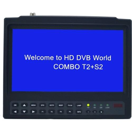 KPT-716S/T PLUS 7 inch LCD DVB-T2 DVB-S2 Satfinder HD AHD CCTV HEVC 1080P Full HD Digital Satellite Finder Meter H.265 Receiver