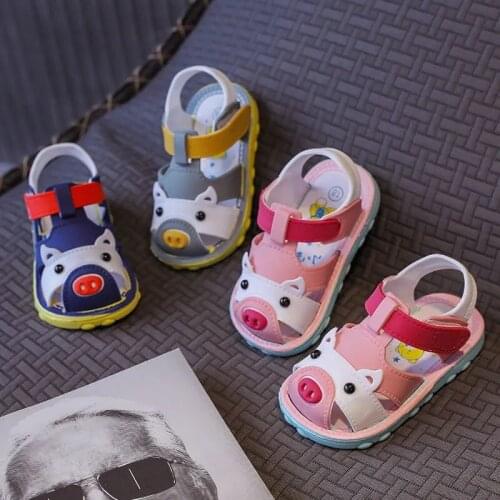Kids Sandals Girls Boys Sandals Baby Toddler First Walkers Summer Walking Shoes 2021 New Cute Soft Leather Sandals SBA011