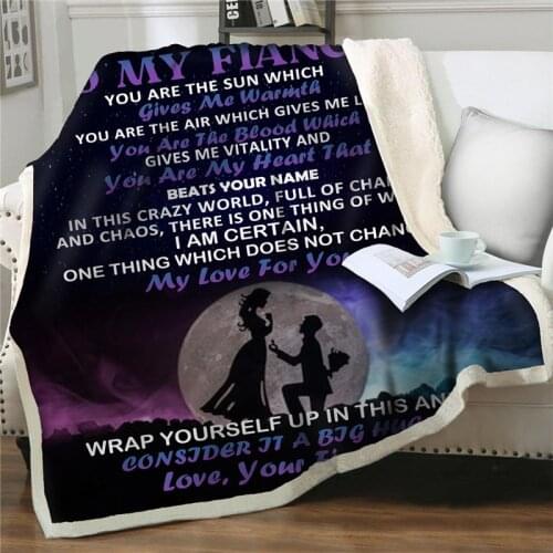 Reversible soft Flannel To My lovers Letter print human shadow Bedding Sofa Blankets large Home Textiles sofa throw blanket gift