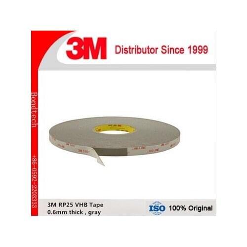 3M VHB acrylic tape RP25/ 3M VHB gray tape with 0.6mm thick, 1inX33M/roll ,1roll/Lot