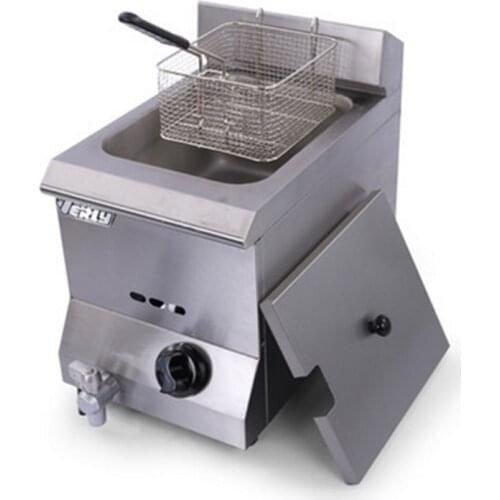 HY-71EX Gas Fryer(1Tank1Basket)Twist, chicken leg, chicken wings and Fried dough sticks, chips gas fryer, blast furnace NE