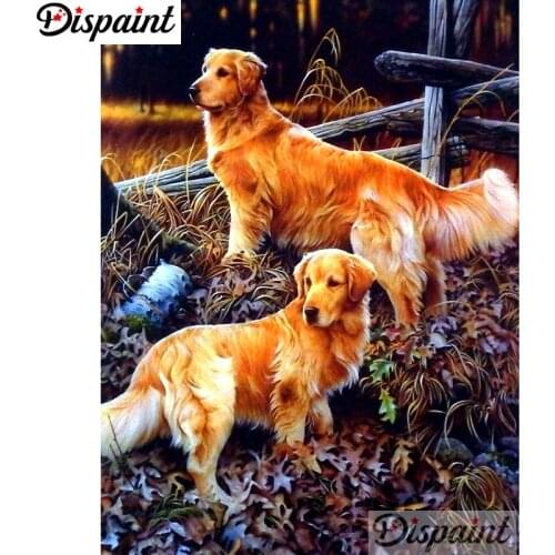 Dispaint Full Square/Round Drill 5D DIY Diamond Painting "Animal dog" Embroidery Cross Stitch 3D Home Decor A10166