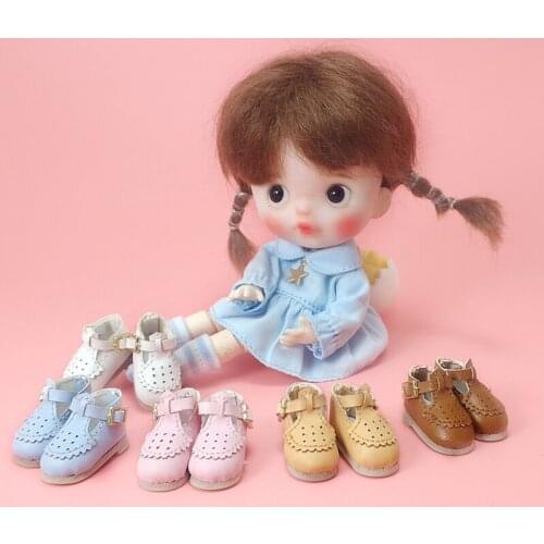 Ob11 doll shoes bjd shoes cowhide copper buckle leather boots for obitsu11,GSC clay,body9,YMY,1 / 12BJD doll Accessories boots