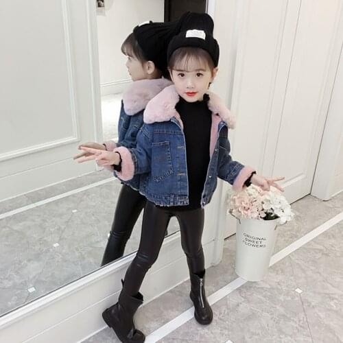 Size For 3t 4 6 8 10 12Baby Girls Jackets Autumn Winter Jackets Coat Warm Thicken Outerwear Children Clothes Girls Coat 2 Colors