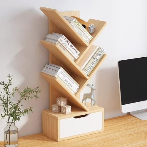 Simple Tree-shaped Desktop Bookshelf Multifunctional Desk Storage Organizer Sudent Small Creative Bookcase Shelving Furniture