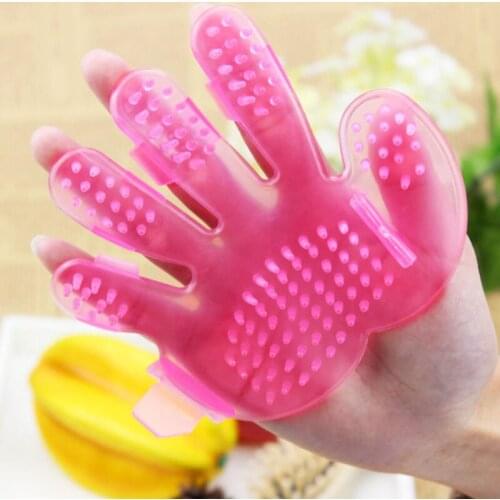 Silicone Pet Dog Cat Grooming Gloves Comb Brush Pet Hair Bath Brush For Dogs Cat Hair Cleaning Comb Glove Supplies