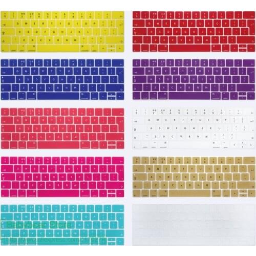 Silicone EURO EU English layout Keyboard Cover Protector skin for 2016 New MacBook Pro 13 15 Retina with Touch Bar 2016 2017