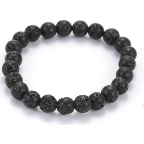SZ0413 Fashion Jewelry Handmade High Quality Bracelet Men Lava Stone Beaded Bracelets for Women