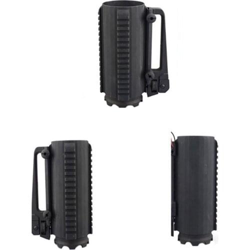Tactical Military Multifunction Carrying Pickup Battle Rail Beer Mug Outdoor Hunting Camping Drinking Tool Handle Detachable