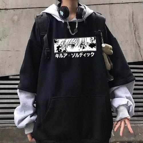 2021 Janpanese Anime Hunter X Hunter Killua Eyes Hoodie Men Women Unisex Long Sleeve Oversize Sweatshirts