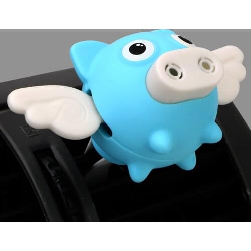 Vent Clip Cartoon Flying Pig Smell Aroma Diffuser Outlet Air Fragrance Auto Interior Accessories Shaking Wings Car Air Freshener