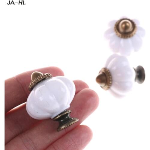 1 pcs High Quality White Durable Vintage Style Door Knobs Cabinet Drawer Cupboard Kitchen Pull Handle