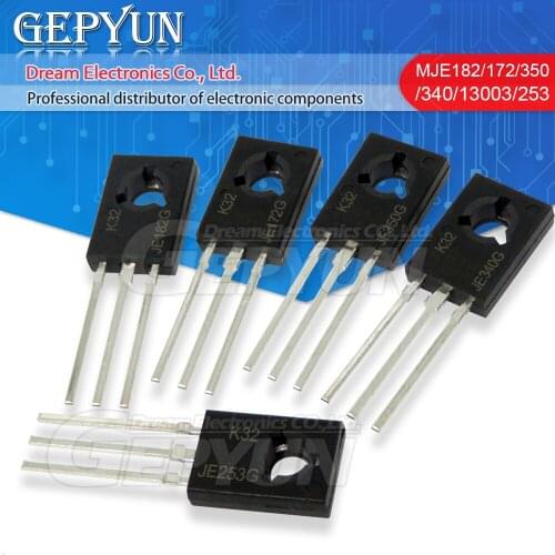 10PCS MJE13003 TO126 MJE13003-2 TO-126 E13003 E13003-2 MJE340 MJE350 MJE172 MJE182 MJE243 MJE253