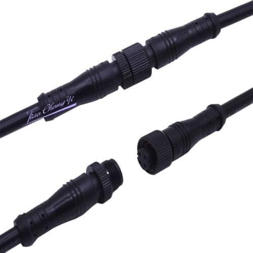 18AWG 2pin/3pin 4pin 20 AWG 5/6pin 22AWG 8pin Black Color Male & Female waterproof Connector For LED strip Applicable 0.75mm sq