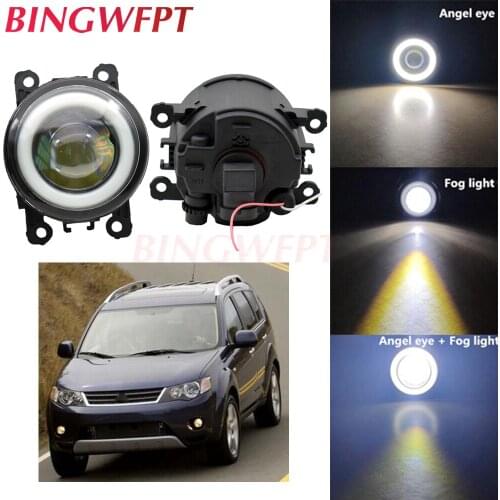 2pcs NEW Car styling Angel Eyes front bumper H11 LED fog Lights For Mitsubishi Outlander II CW_W 2006-2012