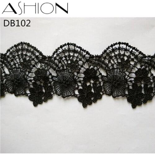 4 yards 60MM black Embroidered Lace Fabric DIY skirt hem Dance costumes Garment Accessories lace trim Sewing Craft LP-DB102