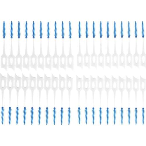 40pcs Soft Silicone Interdental Floss Brushes Tooth Cleaner Oral Care Tool