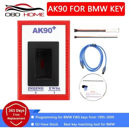 AK90 V3.19 For BMW AK90+ OBD2 Key Programmer Change VIN /Mileage Tool For All CAS/EWS AK90+ Key Maker AK90 Plus With Car Styling