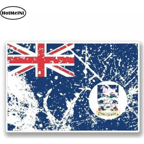 HotMeiNi 13cm x 8cm Car Styling Retro Falkland Islands Flag Bumper Decal Laptop Tablet Door Tool Box Waterproof Car Sticker