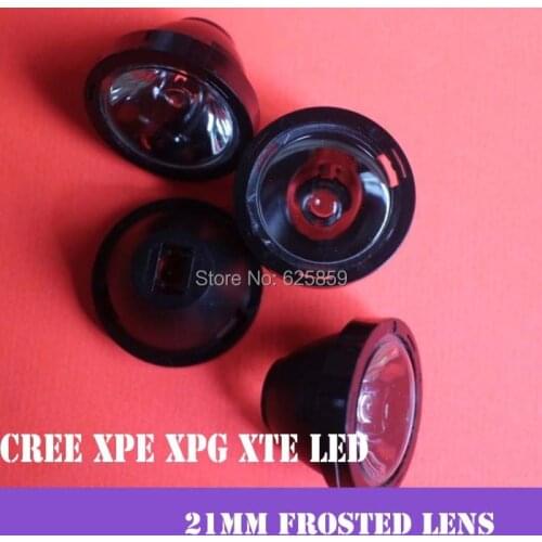 Free shipping 10PCS x 45Degree 21mm Lens For Cree XPE XPG XTE LED