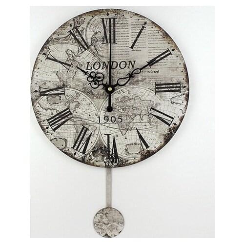 Silent large decorative wall clock modern design vintage round wall clock home decor 12888 clock movement home wall watches