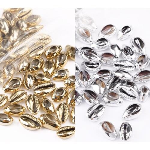 10pcs 9x14-12x20mm Charms Shiny Shell Connector Natural Seashell Beads For Jewelry Making DIY Handmade Necklace Bracelet Gift