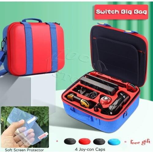 Nitendo Switch Storage Case Nintend Switch Accessories Big Carrying Bag + Screen Protector Film for Nintendo Switch Game gift