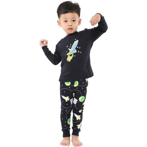 Childrens Pajamas Set Kids Pyjamas Baby Girl Spring Autumn Pijamas Homewear Cotton Cartoon Unicorn Kids Sleepwear Clothes Set