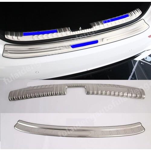 For Kia Forte K3 2019-2020 Silver/Black titanium Rear Bumper Protector Guard Rearguard Trim Cover Car Styling Accessories