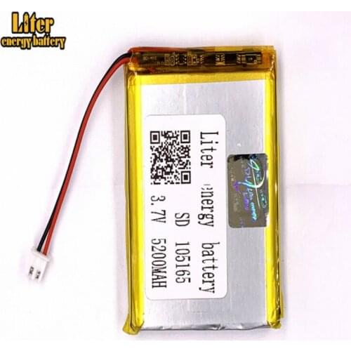 XHR-2P 2.54 3.7V 5200mAh lithium polymer batteries mobile power LED lamp 105165 505065 505165*2
