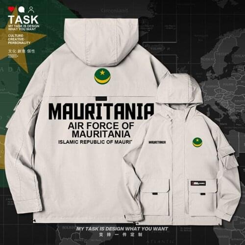 Mauritania Mauritanian MR MRT men jacket hooded air force logo army fan Military windbreaker nation mens top clothes autumn