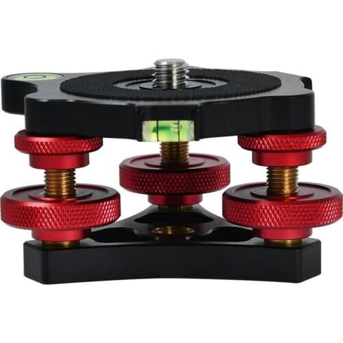 LP-64 3/8 Inch Screw Tripod Leveling Base with 3 Adjustment Dials