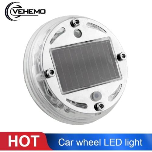 Vehemo 4 Mode 12 LED Fashion Attractive Car Auto Solar Power Saving Flash Color Wheel Light Decor Decoration