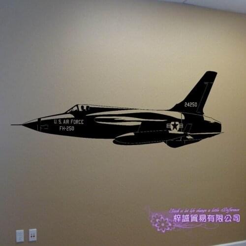 Airplane Sticker Fighter Decal Classic Aircraft Posters Vinyl Wall Decals Aeroplane Decor Mural Vehicle Airplane Fighter Sticker