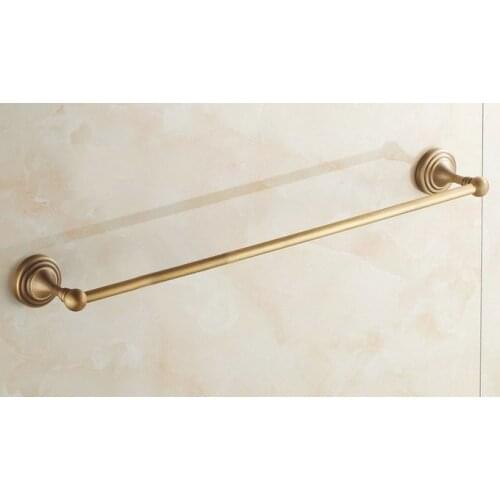 Wall Mounted Vintage Retro Antique Brass Bathroom Single Towel Bar Towel Rail Holder Bathroom Accessory mba032