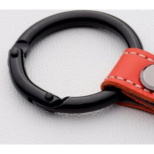 2021 New Card Keyring Car Key Holder with Genuine Leather Lanyard for Keychain Keyring